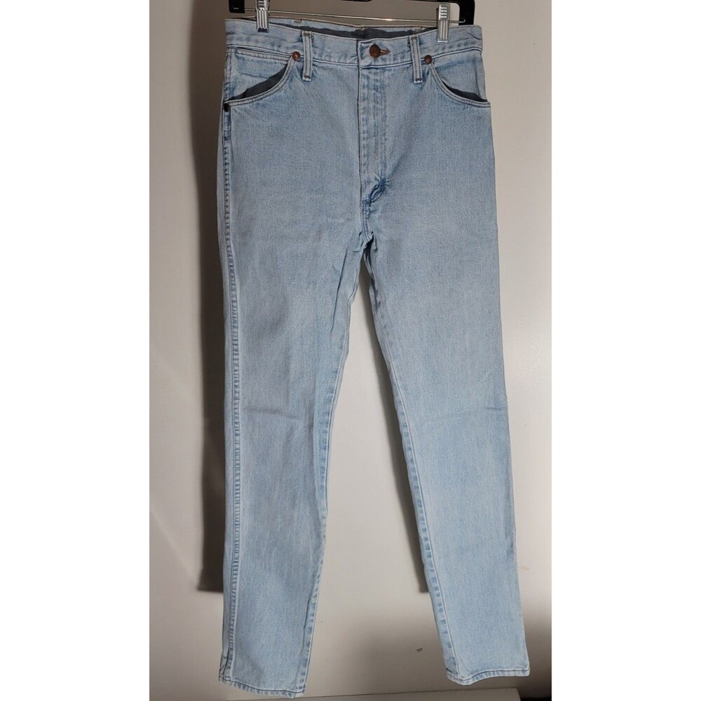 Wrangler Womens 11x36 Blue Jeans Cowboy Cut 100% Cotton Tall Inseam Straight Leg
